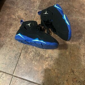 Jordan Kids' Black and Royal Blue Basketball Sneakers